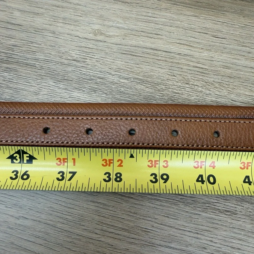 Officin Artigiana Italia Leather Belt Mens 38 Tango Cognac Brown Made In Italy
